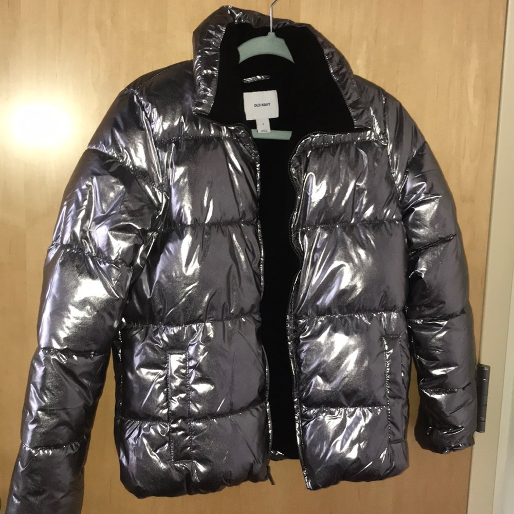 Metallic Puffer Coat